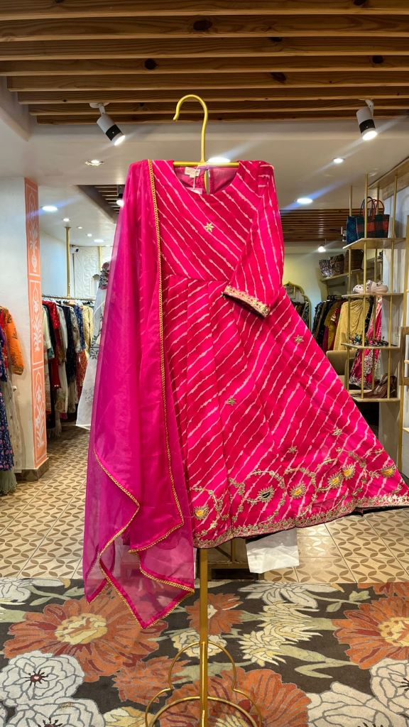 HAIRAT PINK ANARKALI SET Gulabo Jaipur