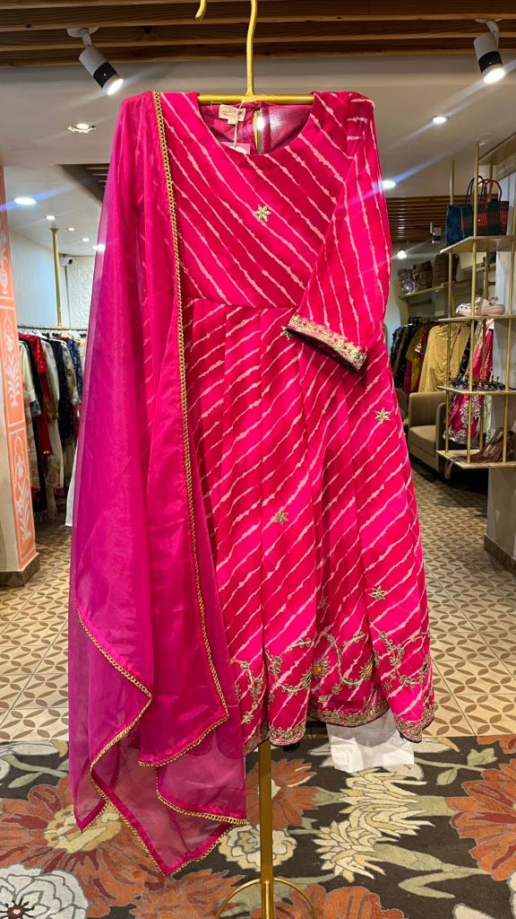HAIRAT PINK ANARKALI SET Gulabo Jaipur