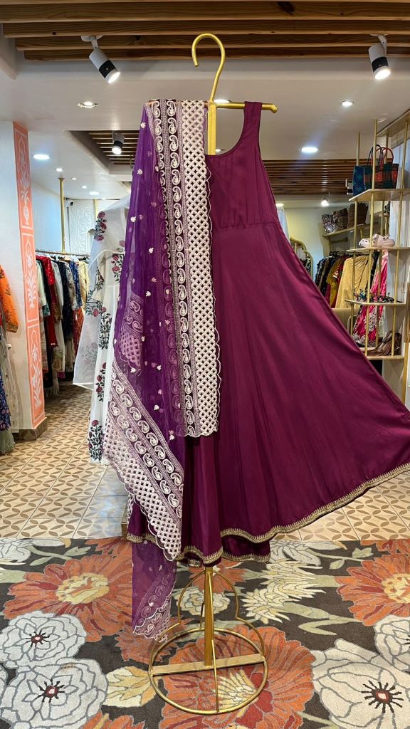 NOORI PURPLE ANARKALI SET
