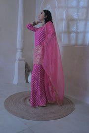 Zuri Rani Pink Sharara Set 4
