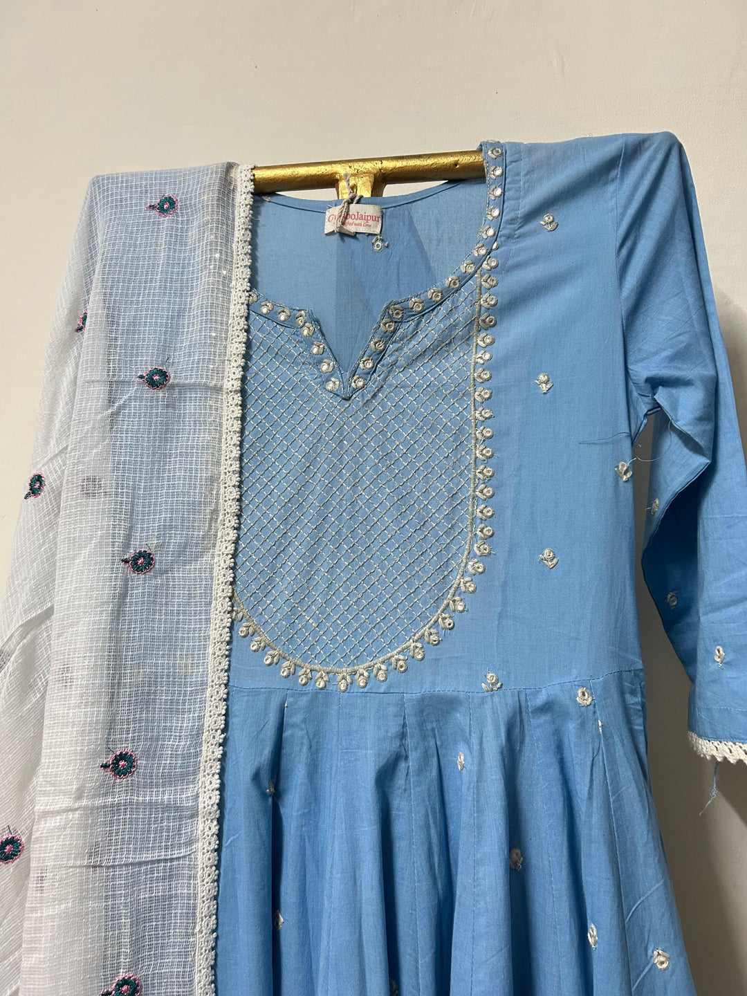 ROHEE BLUE ANARKALI SET Gulabo Jaipur