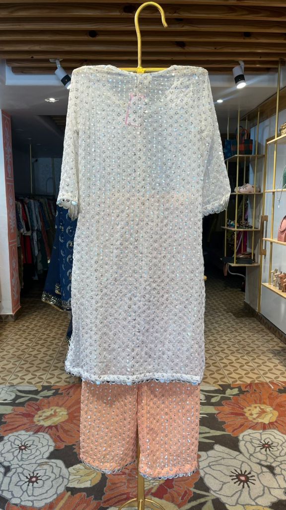 Uzma White Co-ord Set Gulabo Jaipur