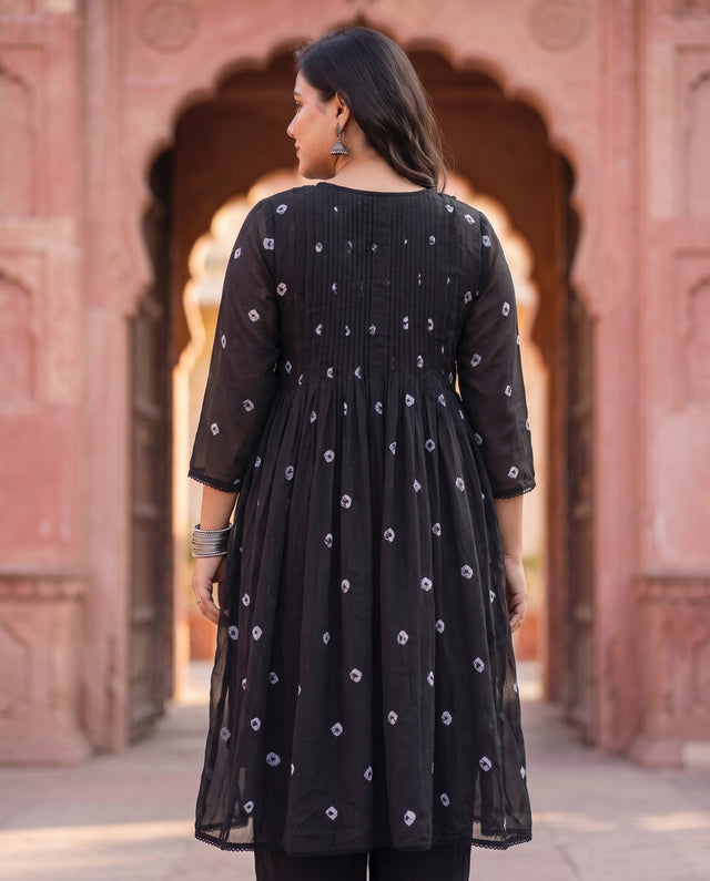 Black Bandhani Dress