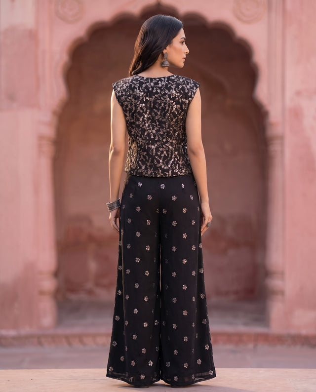 Black & Gold Foil Print Co-ord Set