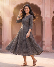 Black & White Booti Anarkali 4