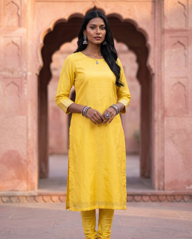Bright Yellow Kurta