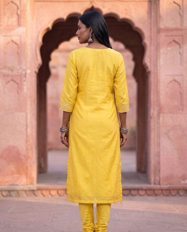 Bright Yellow Kurta