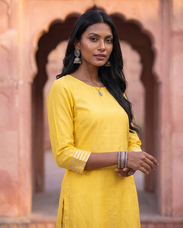 Bright Yellow Kurta
