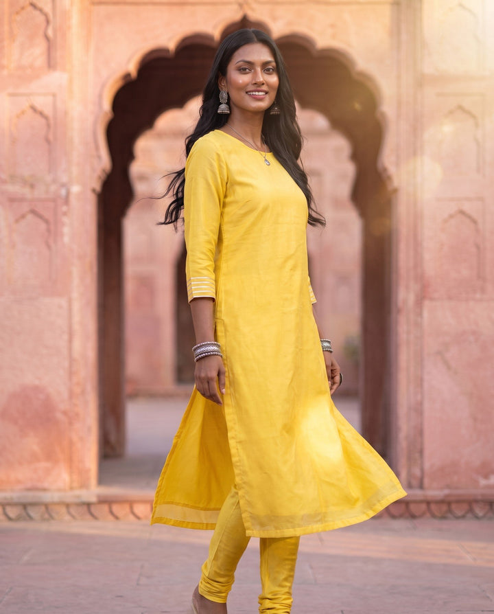Bright Yellow Kurta – styled look