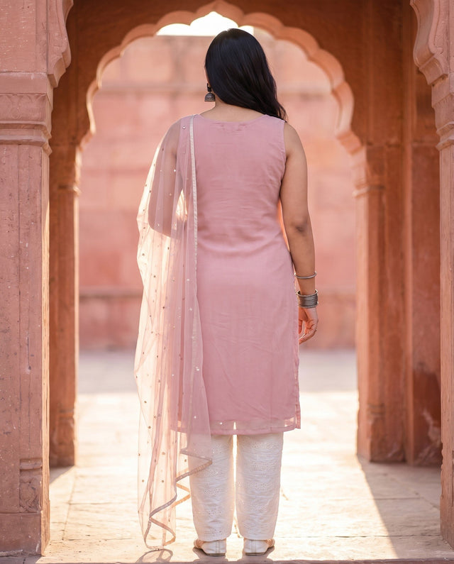 Dusty Pink Mirror Straight Set