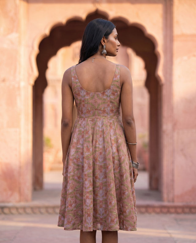 Dusty Rose Sleeveless Anarkali