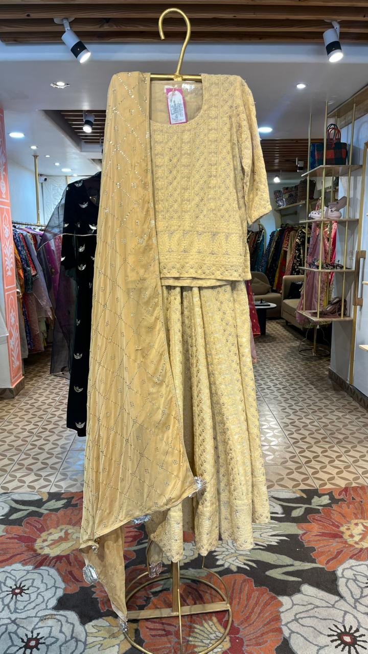 MITA GOLDEN LEHENGA SET Gulabo Jaipur