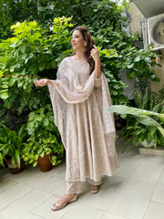 Hairat Grey Anarkali Set 3