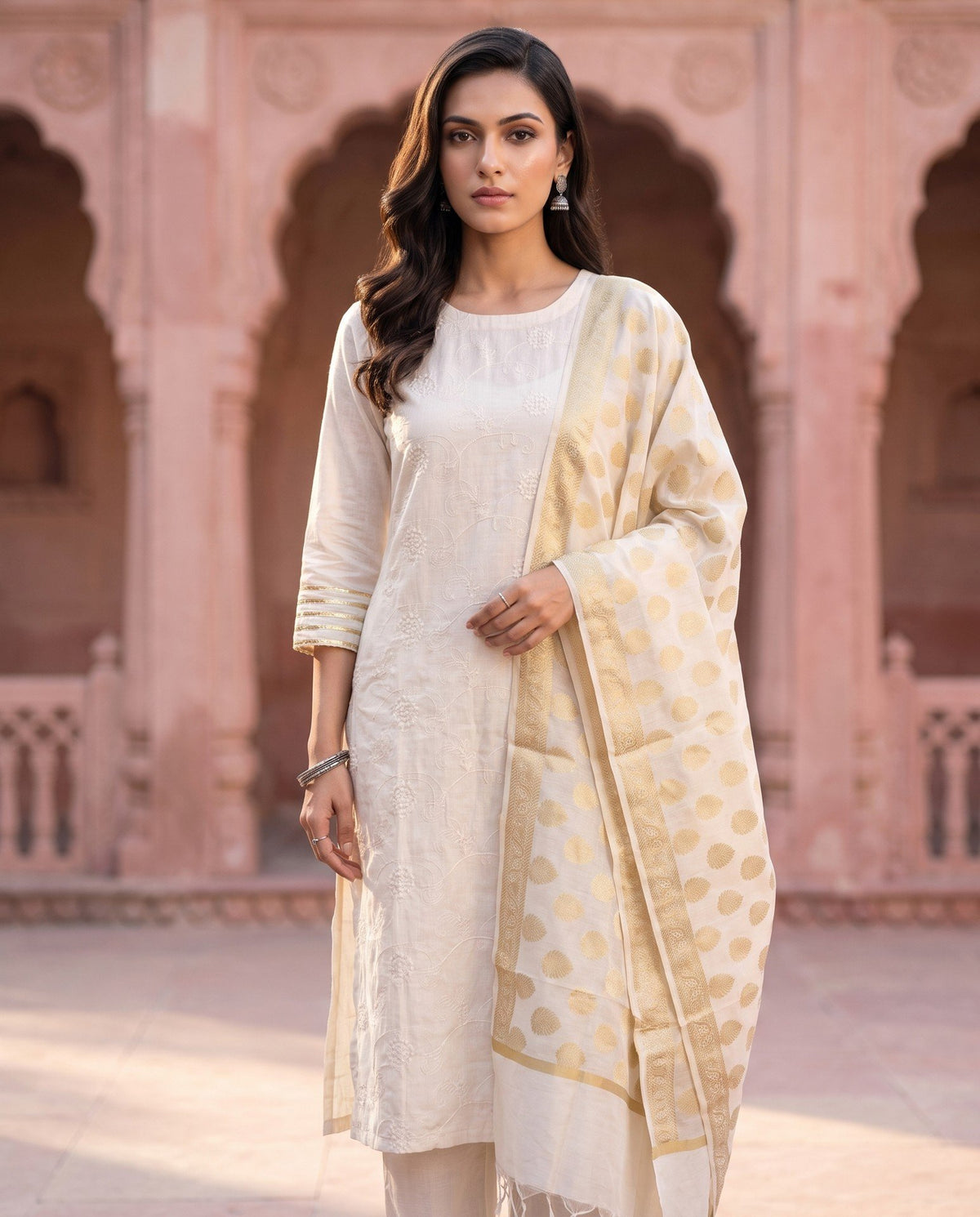 Ivory Gold Straight Set