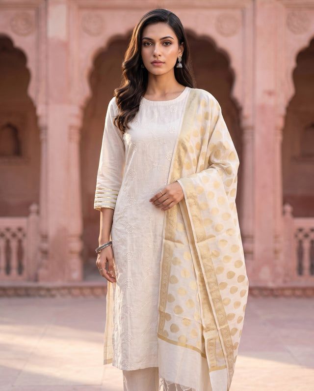 Ivory Gold Straight Set
