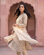 Ivory Gold Zari Kurta 4