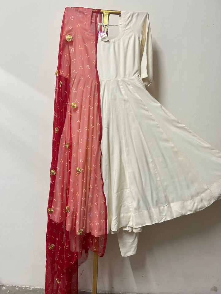 SOHA OFF-WHITE ANARKALI SET Gulabo Jaipur