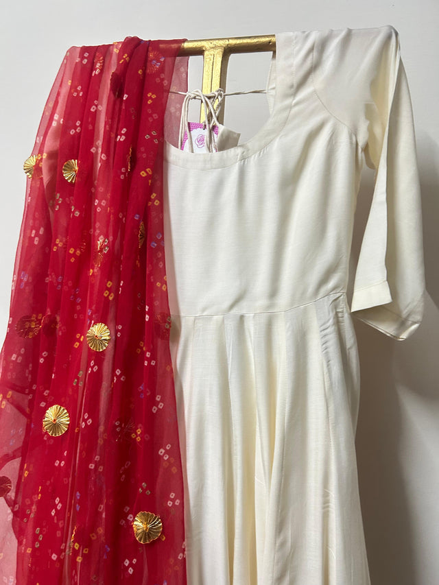 SOHA OFF-WHITE ANARKALI SET