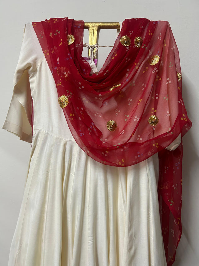 SOHA OFF-WHITE ANARKALI SET