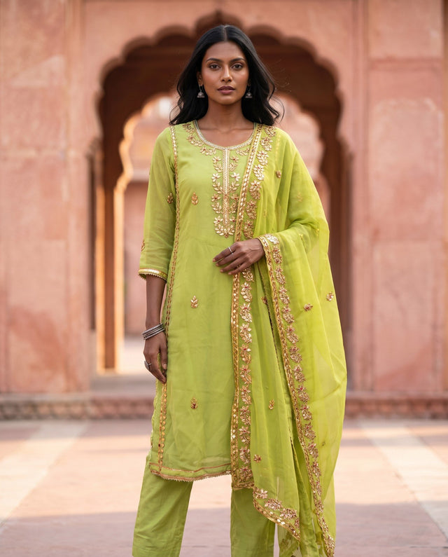 Lime Gota Straight Set