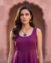 Magenta Sleeveless Anarkali 3