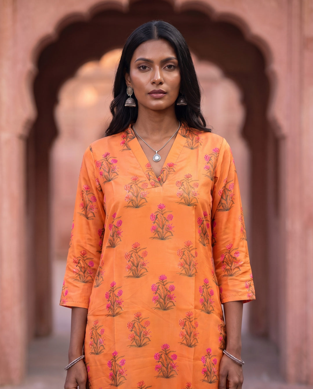 Marigold Floral Printed Co-ord Set – detail view