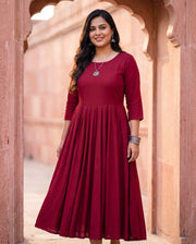 Maroon Anarkali 1