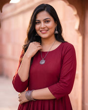 Maroon Anarkali 3