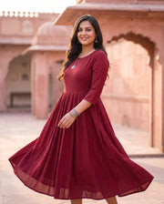 Maroon Anarkali 4