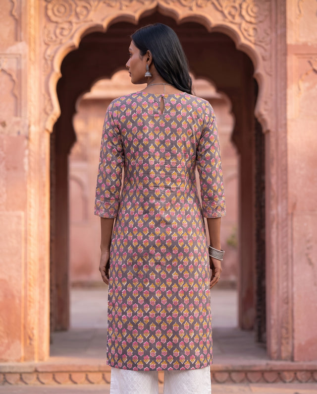 Mauve Buti Printed Co-ord Set