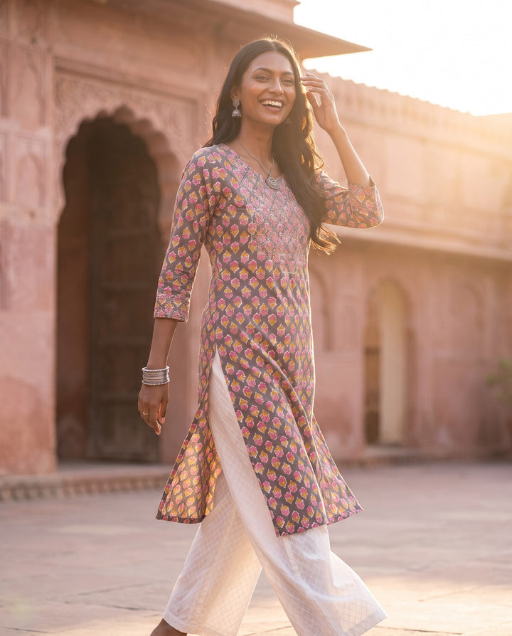 Mauve Buti Printed Co-ord Set – styled look