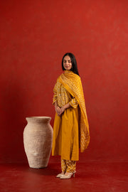 Amaira Mustard Pure Cotton Kurta Suit Set 4