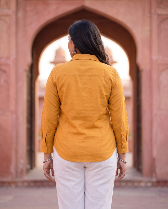Mustard Plain Shirt