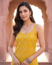 Mustard Sequin Cami Kurta 3