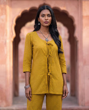 Mustard Tie-Front Booti Co-ord Set 1