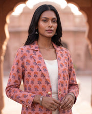 Pink Block-Print Blazer 3