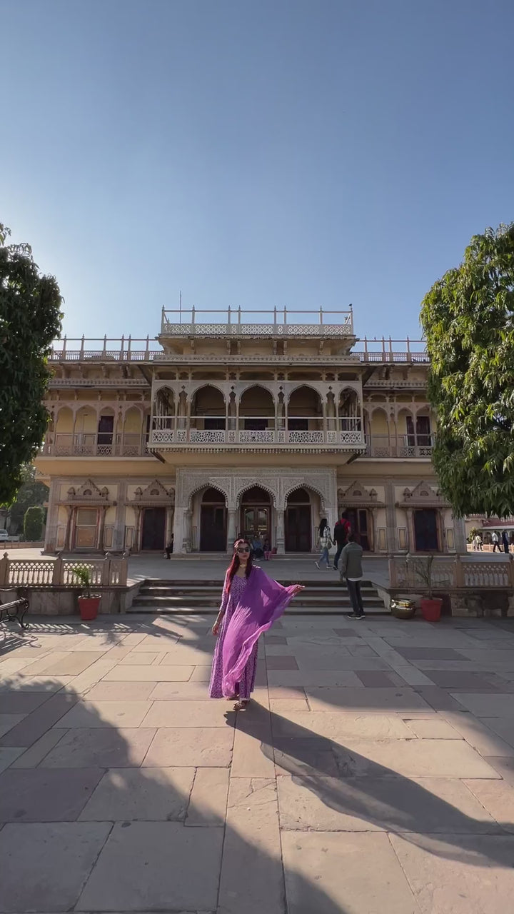 Baruni Purple Anarkali Set