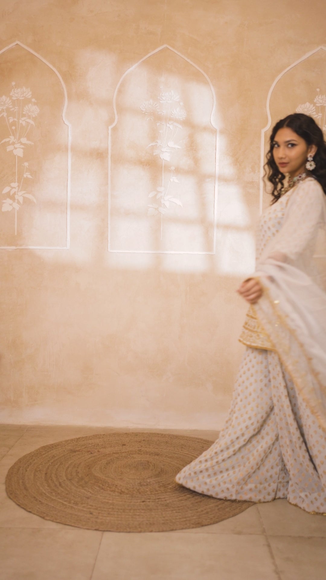 Zuri Grey Sharara Set