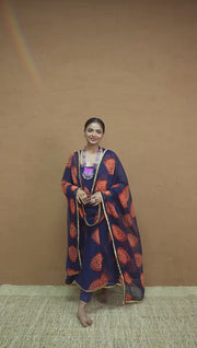 Arzu Blue Anarkali Set 1