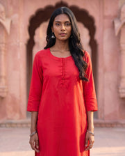 Red Silk Kurta 3