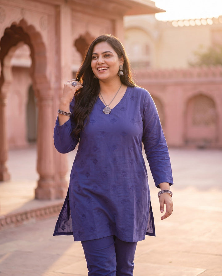 Royal Blue Kurta – styled look