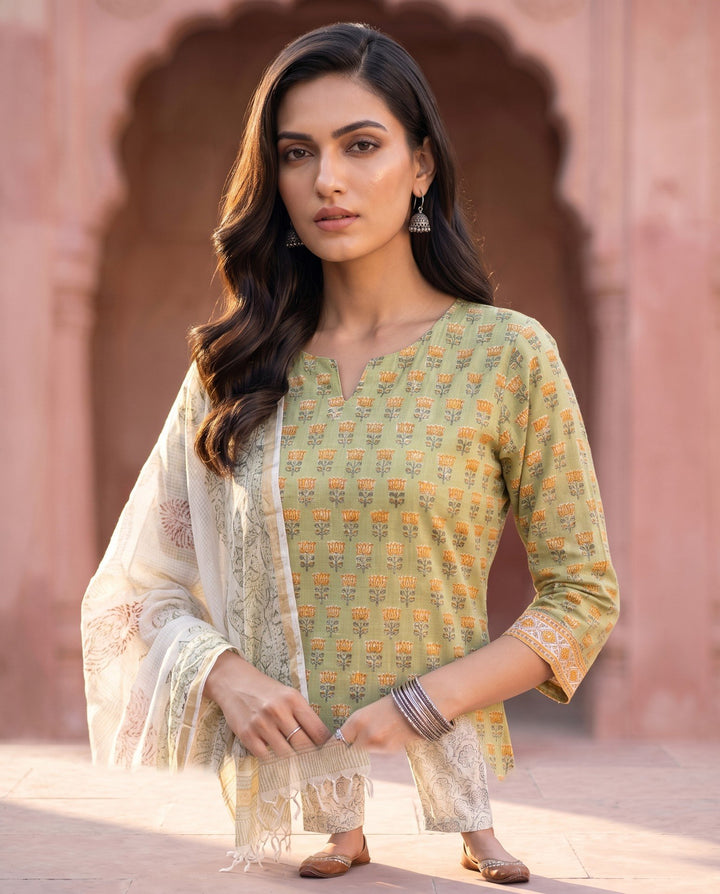 Sage Lotus Straight Set - detail view