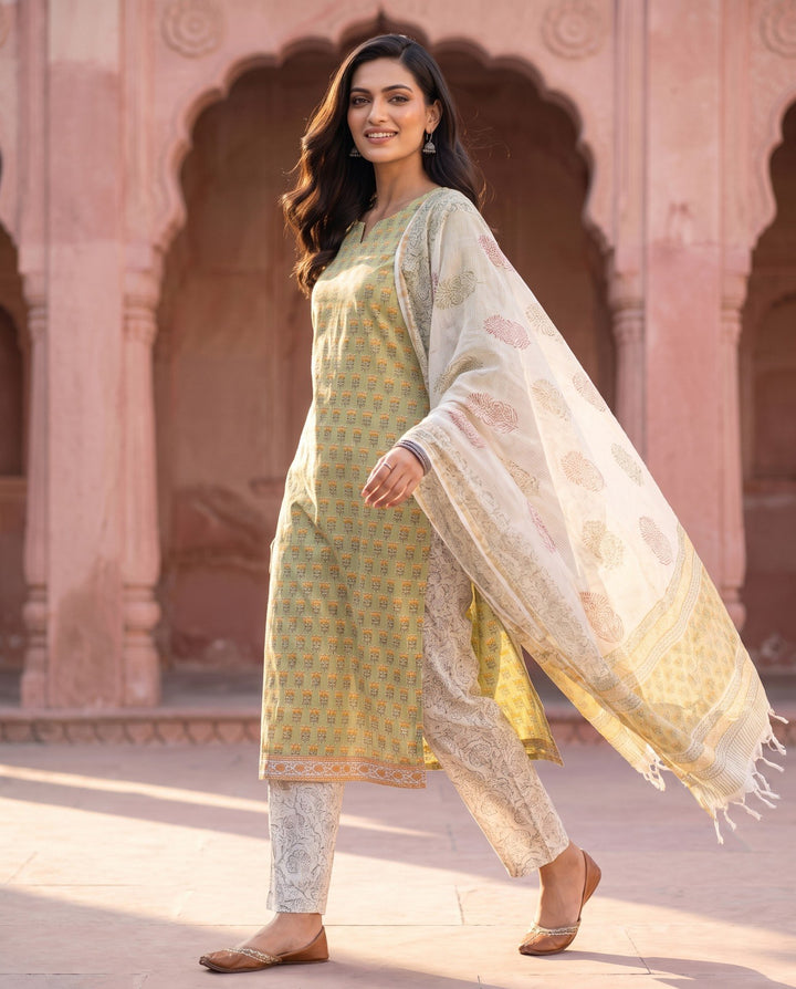 Sage Lotus Straight Set - styled look
