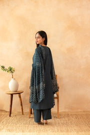 Meher Teal Pure Cotton Kurta Suit Set 4