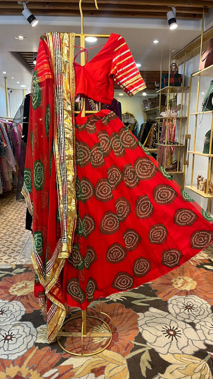 BLOOM RED LEHENGA SET Gulabo Jaipur