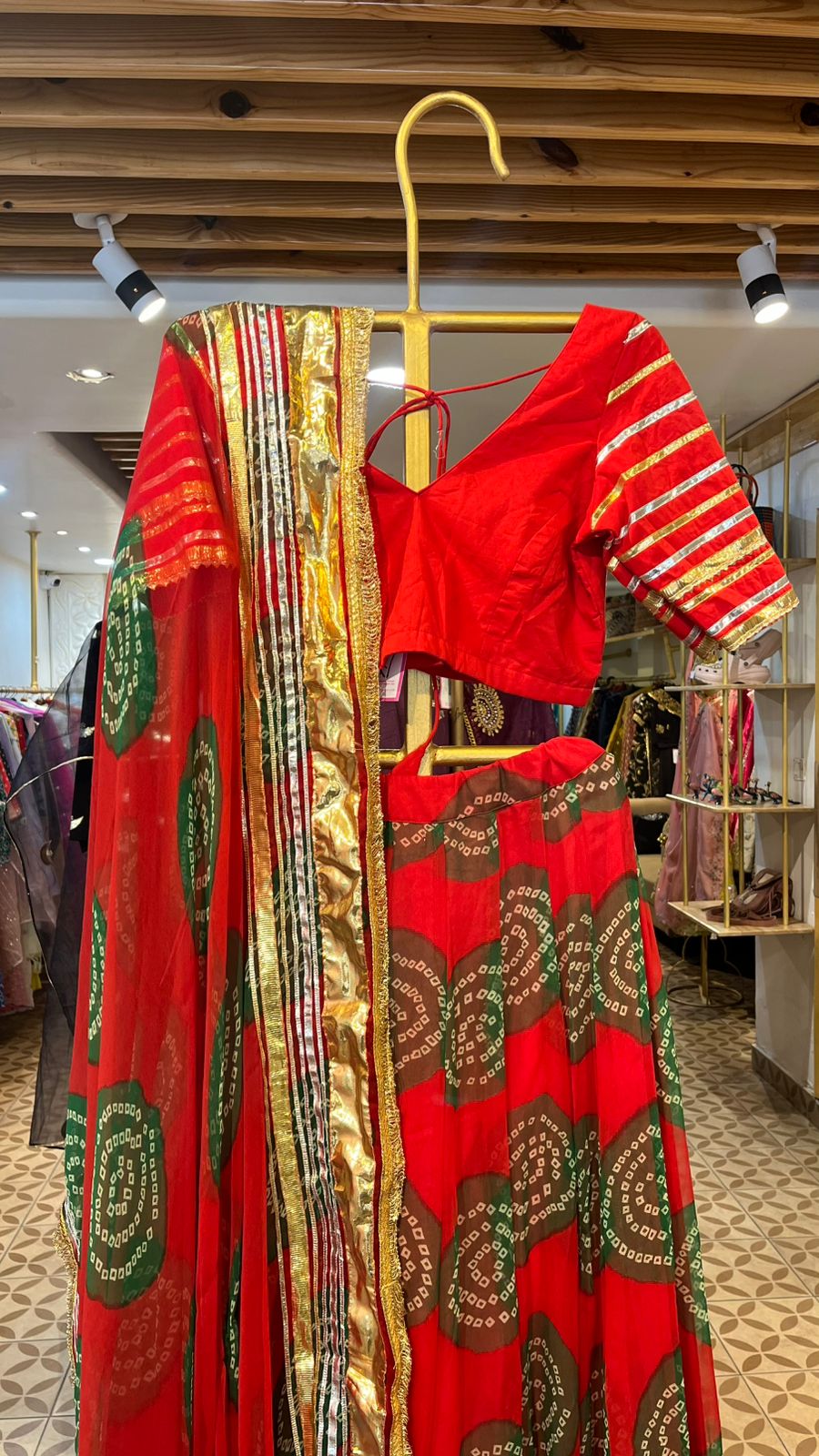 BLOOM RED LEHENGA SET Gulabo Jaipur