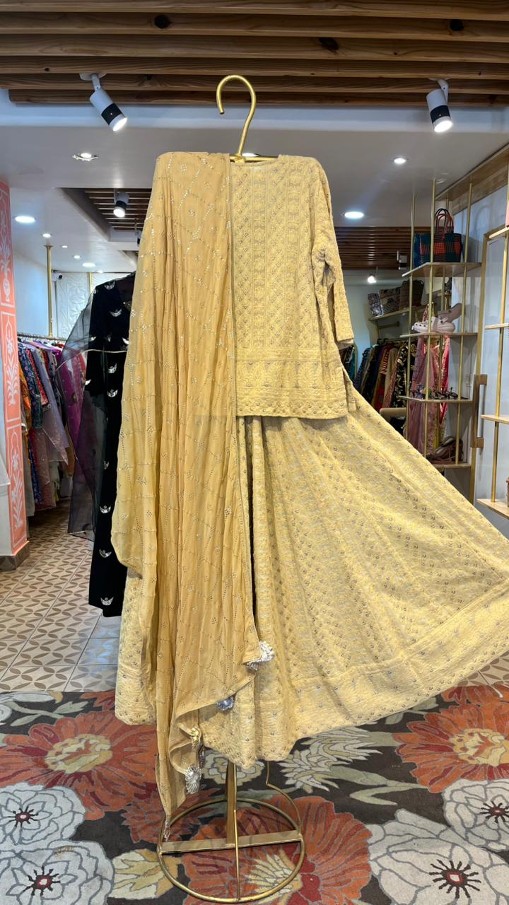 MITA GOLDEN LEHENGA SET Gulabo Jaipur