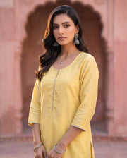 Yellow Gota Sharara Co-ord Set 3