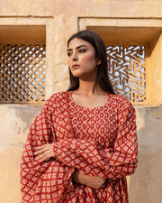 Abaya Red Kurta Set 6