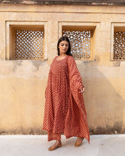 Abaya Red Kurta Set 3